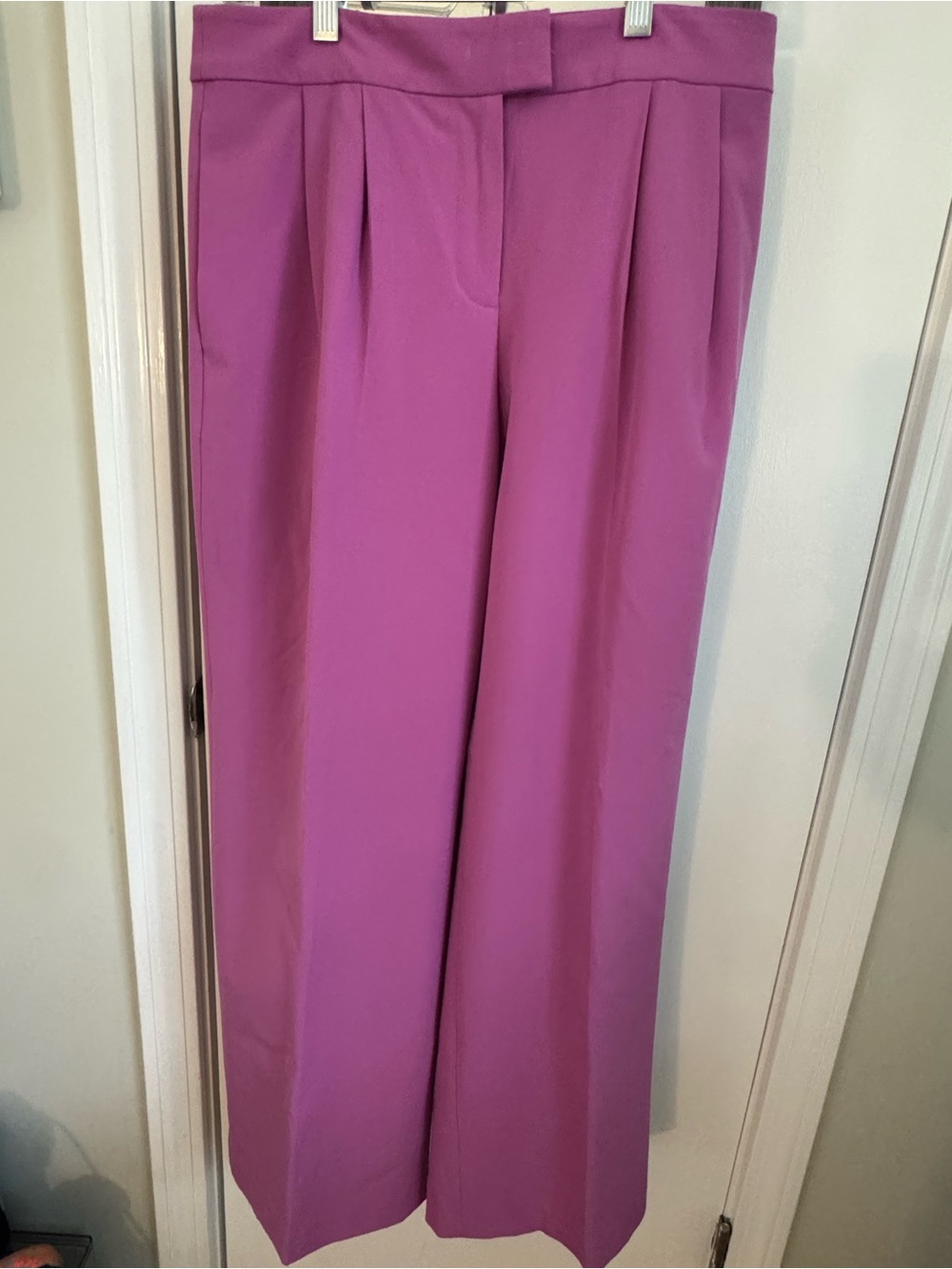 Wide-Leg Pants in Magenta